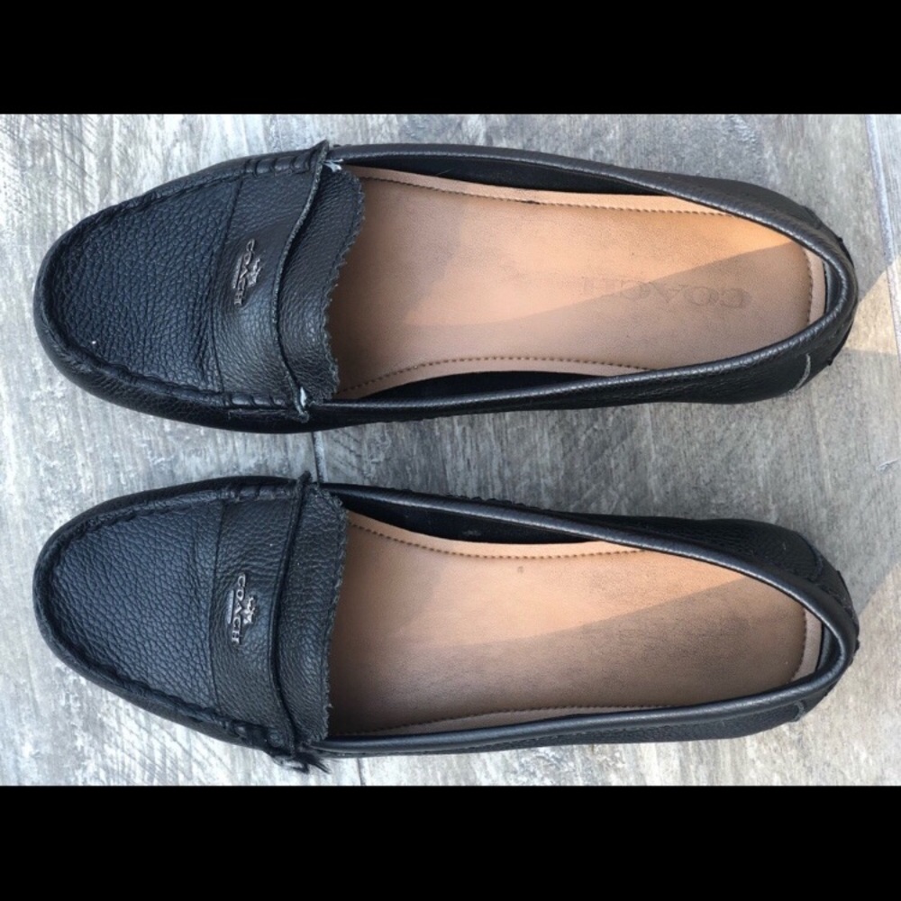 Black coach loafers, 8.5